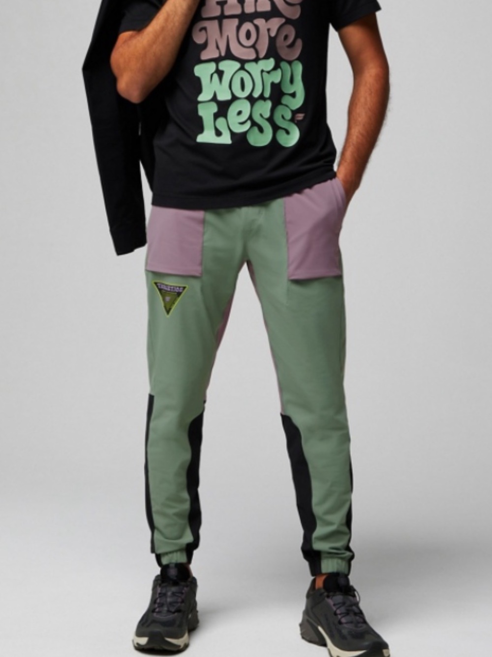 Fabletics The One Jogger Men's Two-Tone Cargo Jogger Pants Medium Long